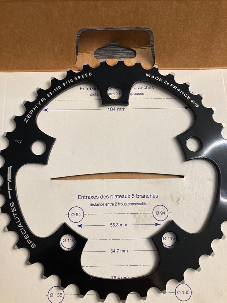 Used Spécialités T.A. Plateau Specialites TA 39 dents 110 mm 9-10 vitesses Zephyr bike — image 2 of 4