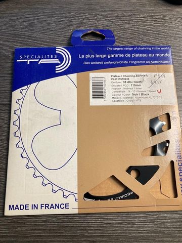 Gebrauchtes Spécialités T.A. Plateau Specialites TA 38 dents 110 mm 9-10 vitesses Zephyr Drivetrain & Pedals