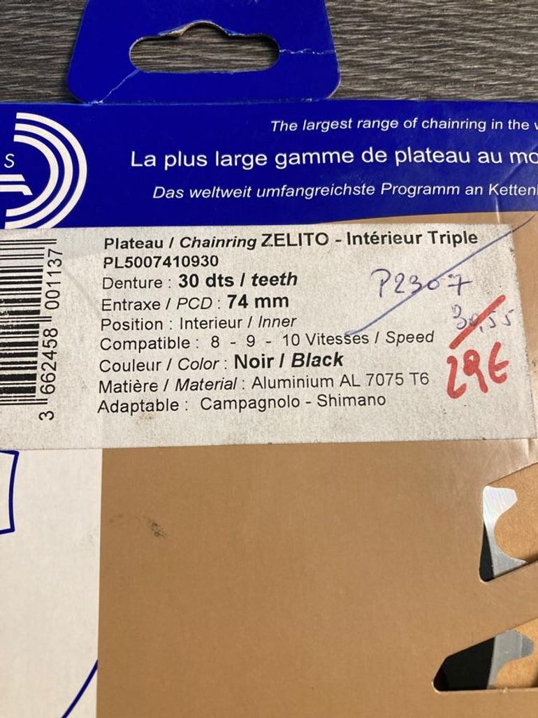 Used Spécialités T.A. Plateau Specialites TA 30 dents 74 mm 9-10 vitesses zelito bike — image 2 of 5