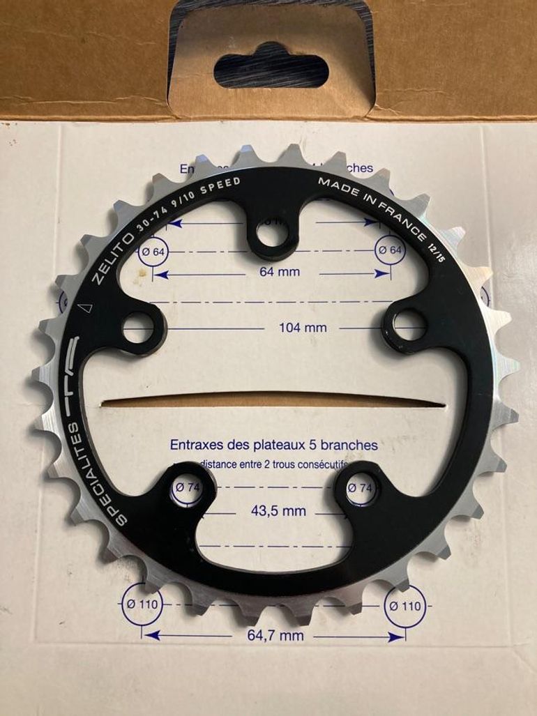 Used Spécialités T.A. Plateau Specialites TA 30 dents 74 mm 9-10 vitesses zelito bike — image 4 of 5