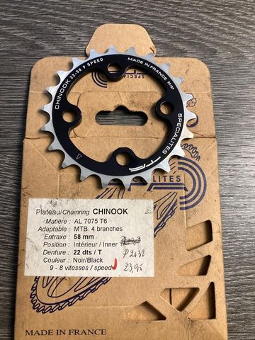 Gebrauchtes Spécialités T.A. Plateau Specialites TA 22 dents 58 mm 9 vitesses chinook Drivetrain & Pedals