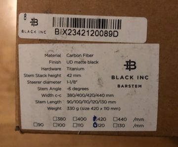 Black Inc INTEGRATED BARSTEM - HB04 2026 bike usato — immagine 4 di 8