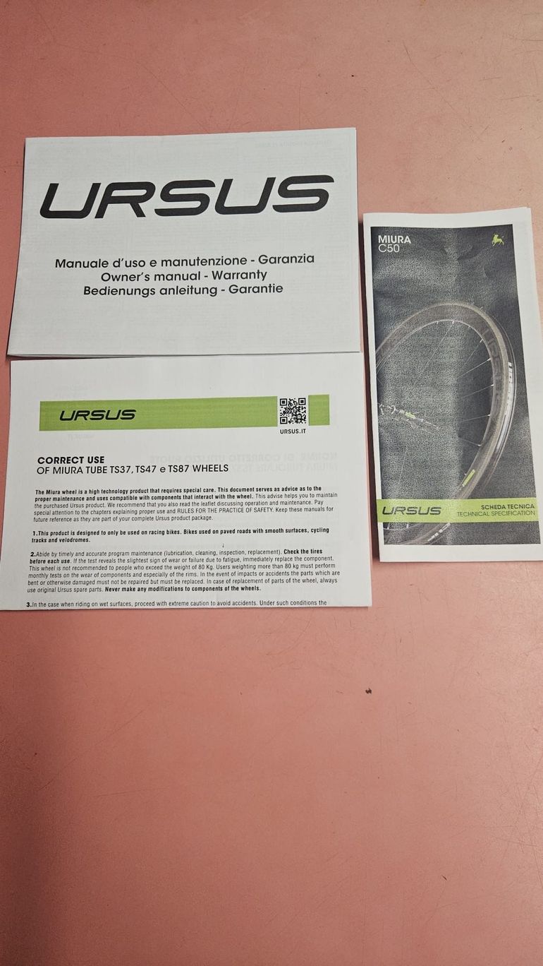 Brugt URSUS Wheels c50 bike — billede 5 af 5