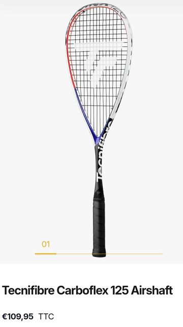 Tecnifibre Carboflex 125 AIRSHAFT 2024 Squash de segunda mano