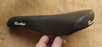 Used Selle Italia Turbo black leather saddle seat 2013 Saddles & Seatposts