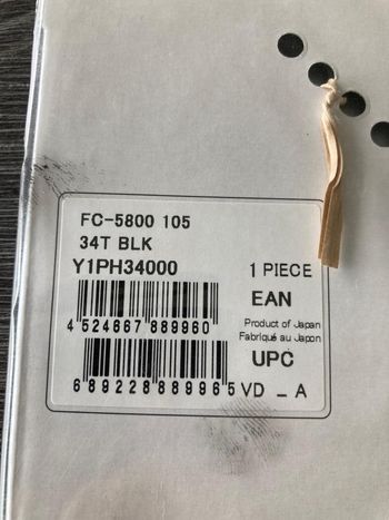 Used Shimano Plateau  34 dents 105 110mm 11 vitesses bike — image 4 of 4