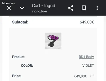 Brugt INGRID Groupset brand new with box bike — billede 2 af 3