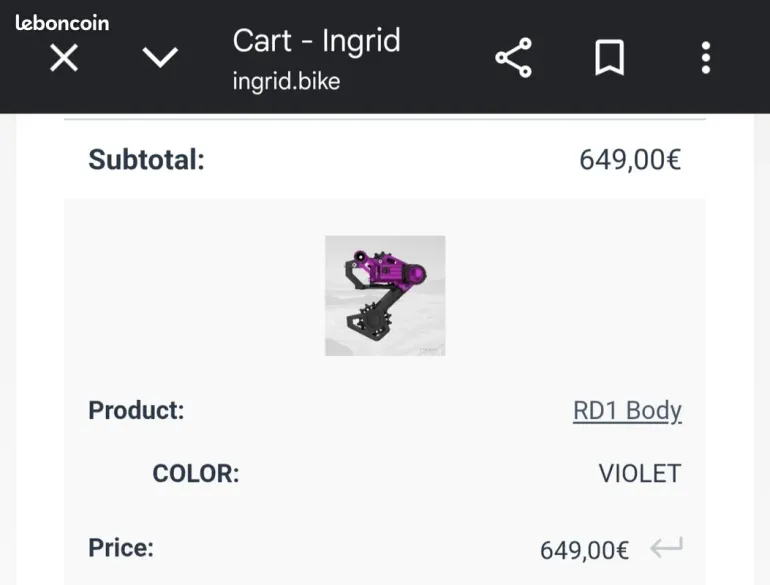 Brugt INGRID Groupset brand new with box bike — billede 2 af 3