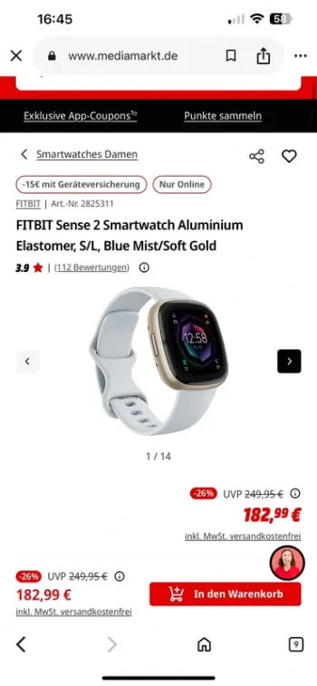 Used Fitbit Sens 2 bike — image 6 of 6