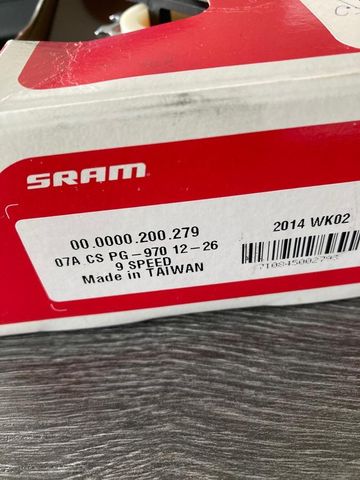 Brugt Sram Cassette 9vit Sram 12-26 PG 970 bike — billede 4 af 4