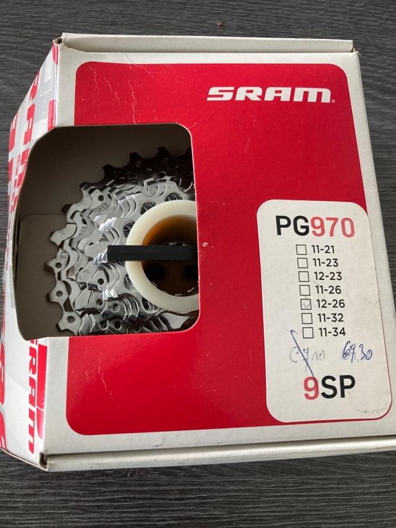 Brugt Sram Cassette 9vit 12-26 PG 970 Drivetrain & Pedals