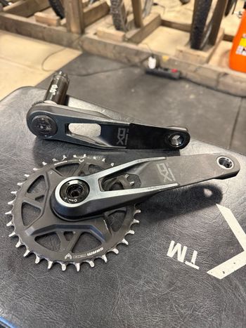 Tweedehands Sram X0 powermeter crankset 170mm DUB Wide Drivetrain & Pedals