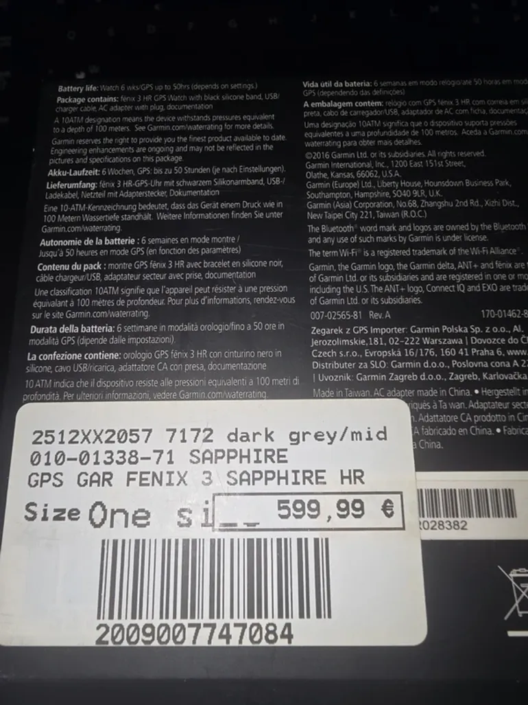 Used Garmin fenix 3 HR bike — image 2 of 4