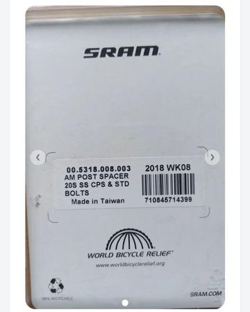Używany Sram Kit Sram Tornillos anclaje disco bike — zdjęcie 2 z 2