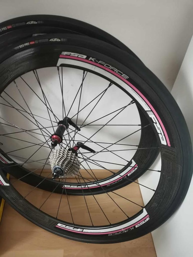Used Fsa K-Force Carbon 50 mm Tubular Wheelset bike — image 7 of 10