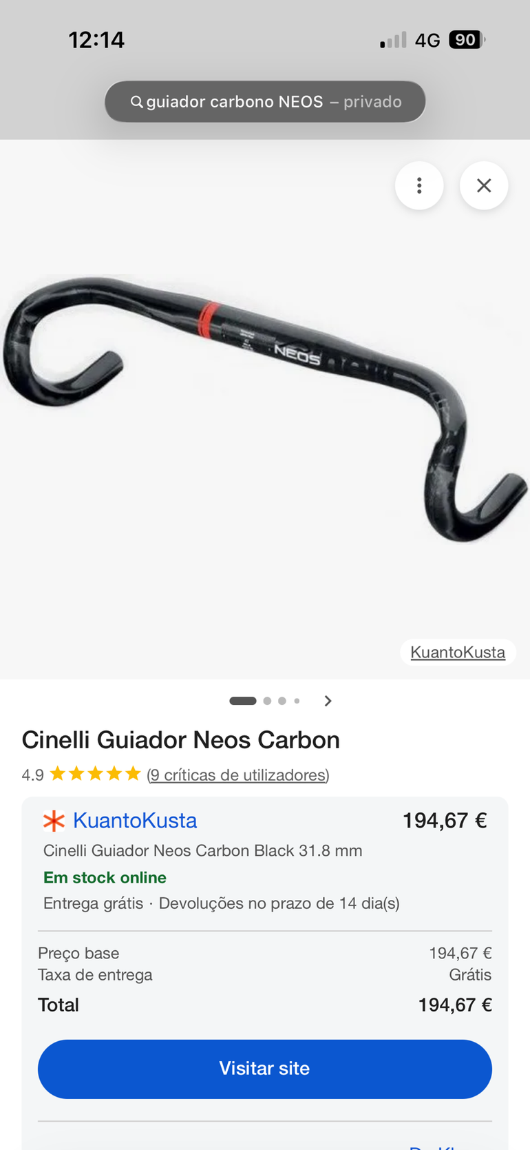 Brugt NEOS Carbon Handlebar bike — billede 6 af 6