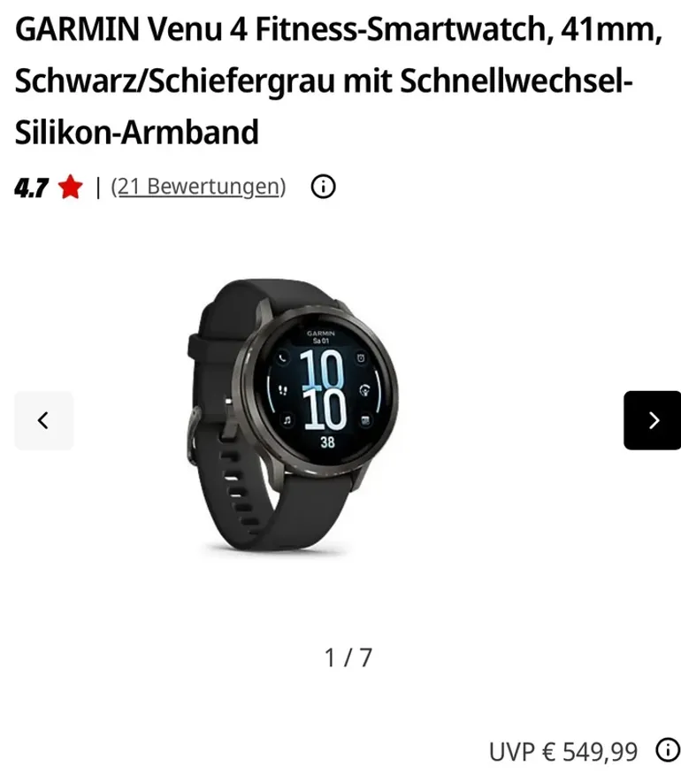 Brugt Garmin Venu 4 bike — billede 2 af 6