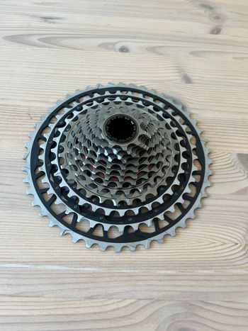 Used Sram RED AXS E1 XPLR 10-46T Cassette Drivetrain & Pedals