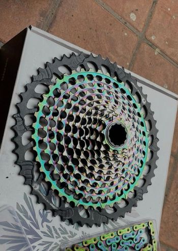 Used Sram XX1 Eagle Rainbow 10-52 Drivetrain & Pedals