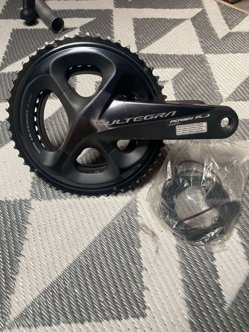 Gebrauchtes Shimano Ultegra R8000 Powermeter Crankset Drivetrain & Pedals