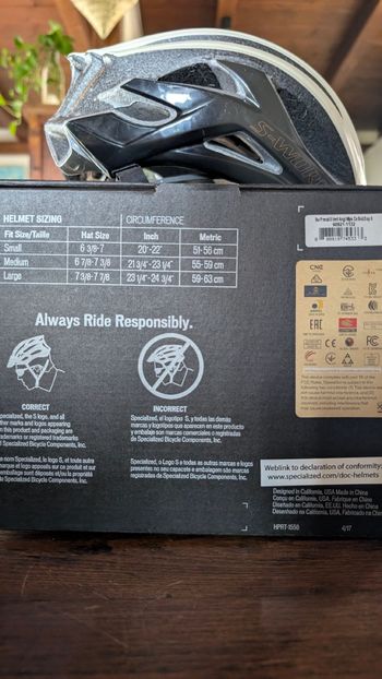 Used Specialized S-Works Prevail II Helmet Cycling Accessories