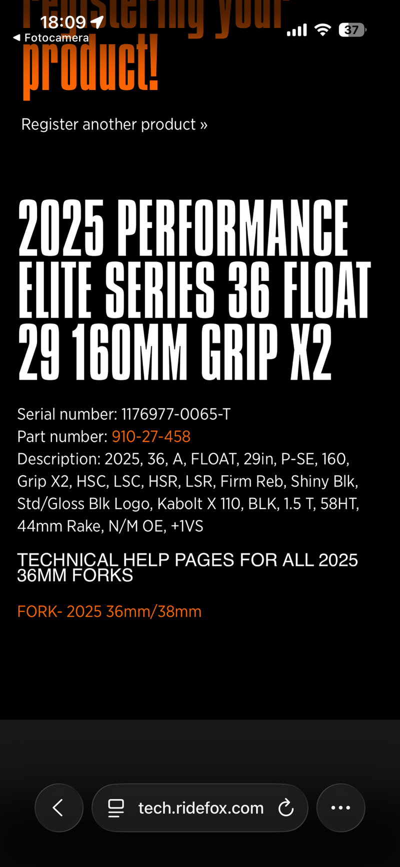 Used Fox 36 Performance Elite GRIPX2 2025 bike — image 9 of 9