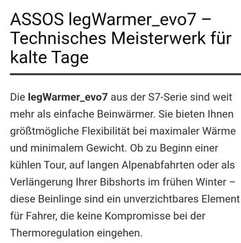 Gebrauchtes Assos legWarmer_evo7 bike — Bild 13 von 13