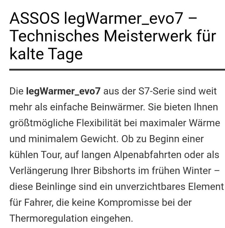 Gebrauchtes Assos legWarmer_evo7 bike — Bild 13 von 13
