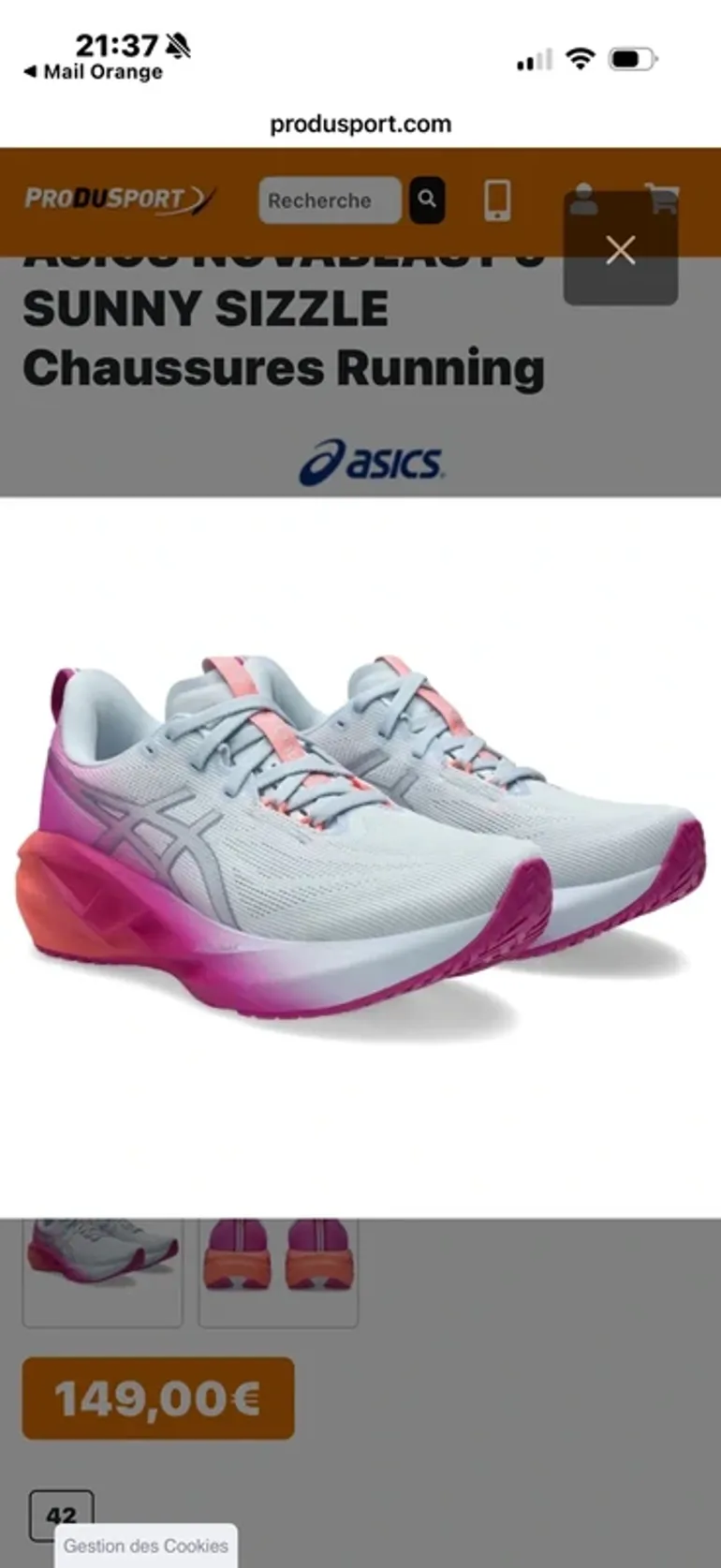 Used Asics Novablast 5 bike — image 2 of 2