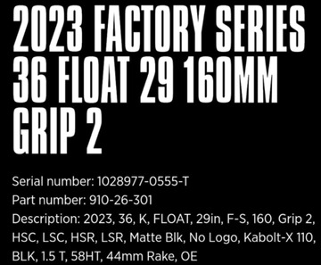 Tweedehands Fox 36 Factory 29 160 GRIP2 2023 bike — afbeelding 8 van 8