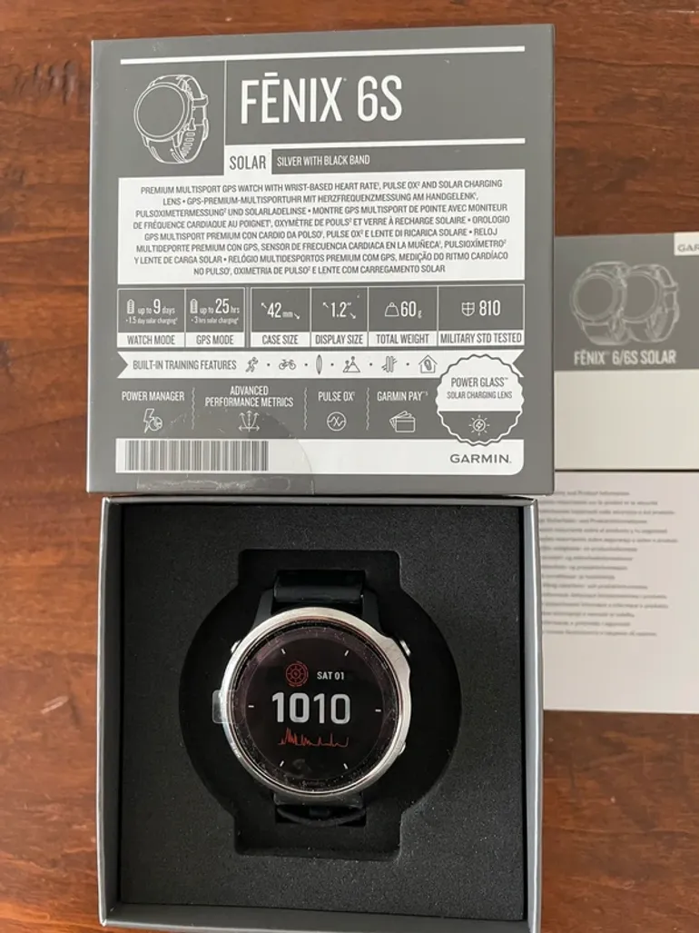 Gebrauchtes Garmin Fenix 6S Solar bike — Bild 2 von 6