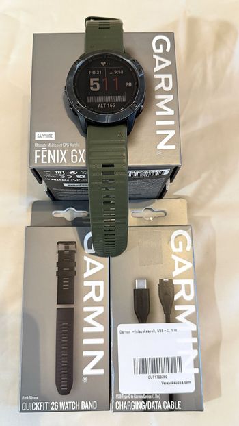 Used Garmin Fēnix 6X Sapphire Multisport GPS Watch 2020 Electronics