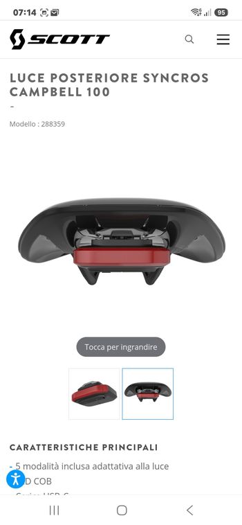 Brugt Syncros Campbell Rear Light bike — billede 2 af 3