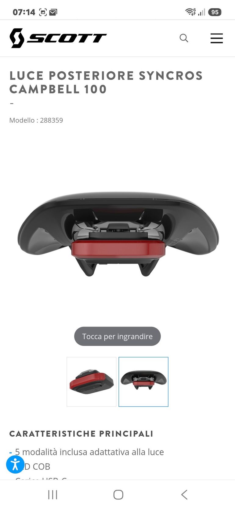 Brugt Syncros Campbell Rear Light bike — billede 2 af 3