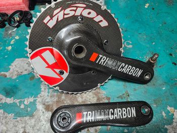Used Vision Trimax Crankset Drivetrain & Pedals