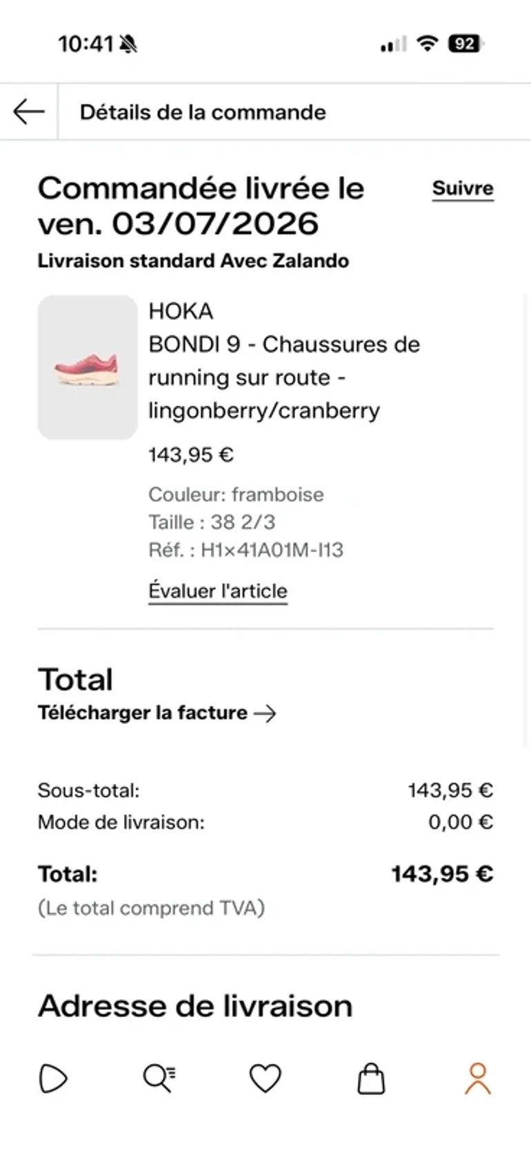 Hoka Bondi 9 bike d'occasion — image 10 sur 10