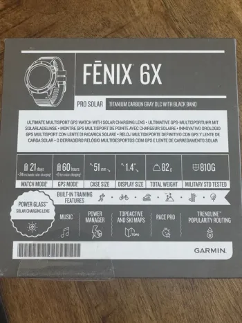 Gebrauchtes Garmin Fenix 6X Pro Solar bike — Bild 6 von 7