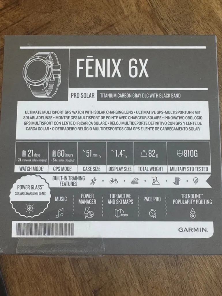 Gebrauchtes Garmin Fenix 6X Pro Solar bike — Bild 6 von 7