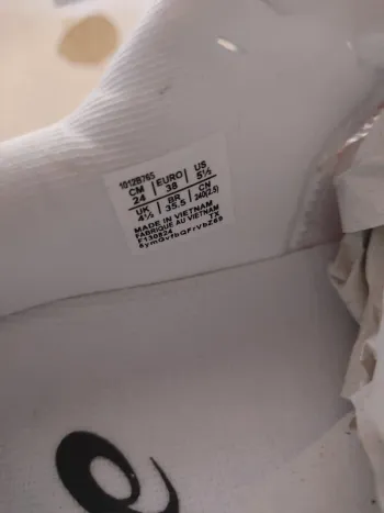 Used Orange ASICS Femme Blanc/Rose Running Shoes bike — image 4 of 6