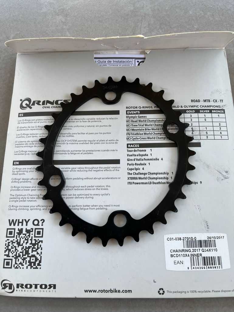 Brugt Rotor Q-Ring Oval Chainring 2017 bike — billede 2 af 2
