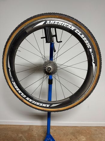 Used American Classic Carbon 700c Wheelset with Dura-Ace Cassette & Challenge Grifo Tires bike — image 2 of 24