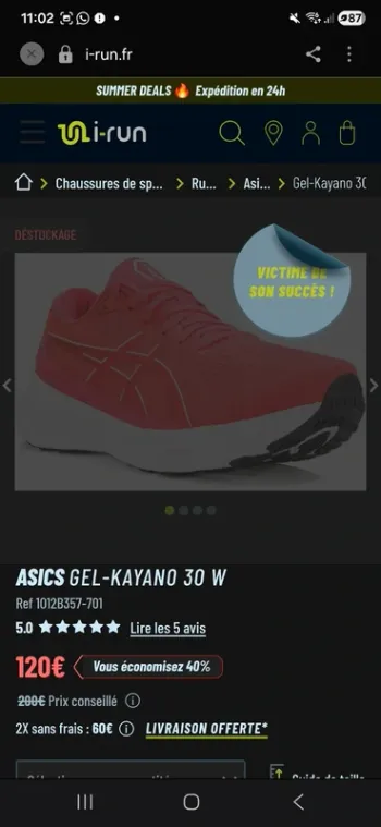 Tweedehands Asics Gel Kayano 30 bike — afbeelding 9 van 9