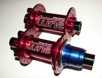 Brugt Tune Teilen King Kong BOOST 148x12 110x15 Disc rot SRAM XD Shimano 28 holes hub set red Wheels