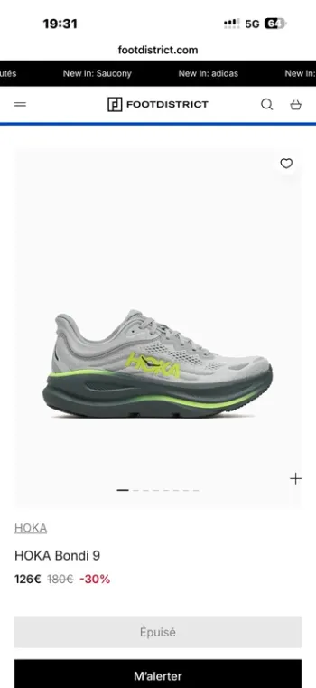 Käytetty Hoka Bondi 9 Running Shoes