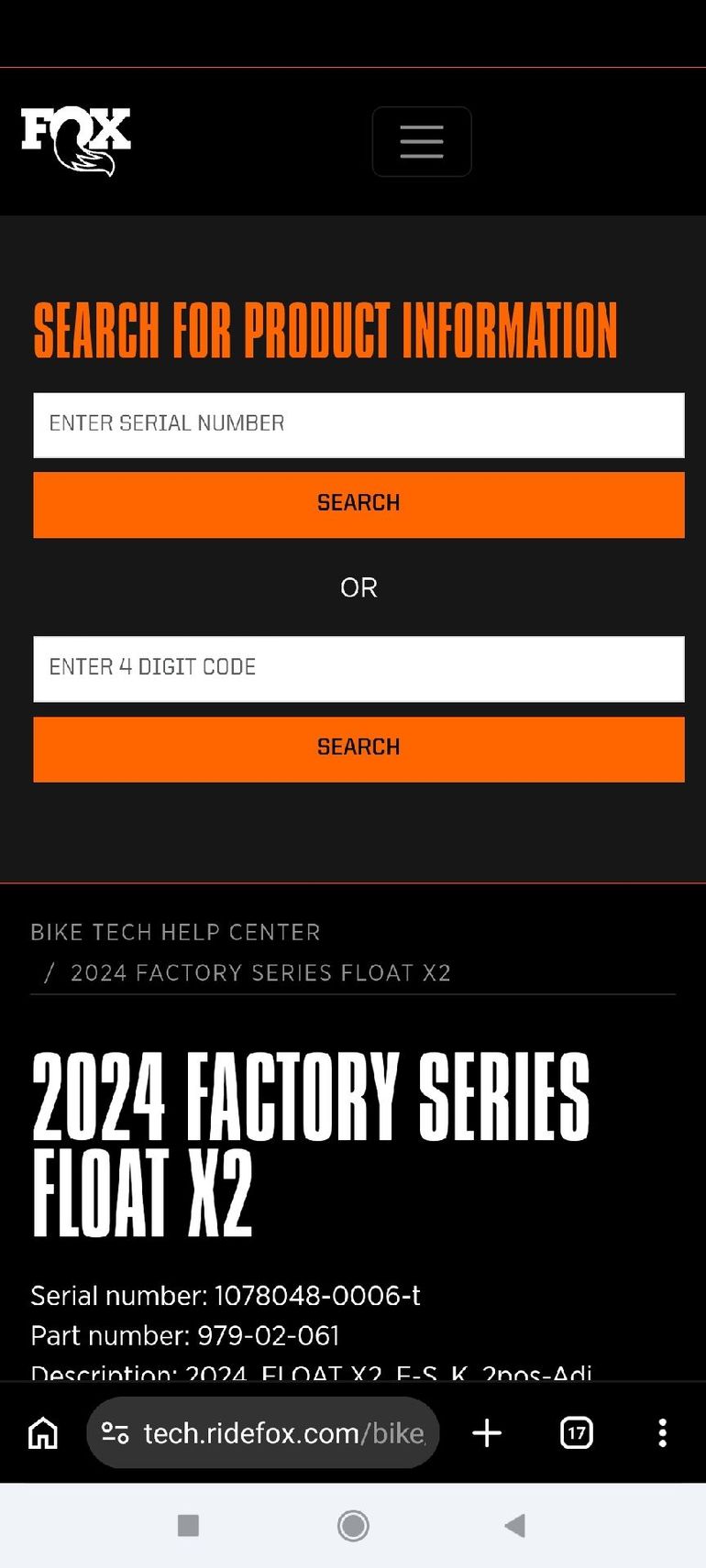 Tweedehands Fox Float X2 Factory 2024 bike — afbeelding 15 van 15