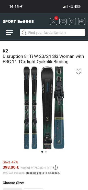 Used K2 Disruption 81ti W Skis 2024 Skiing & Skitouring