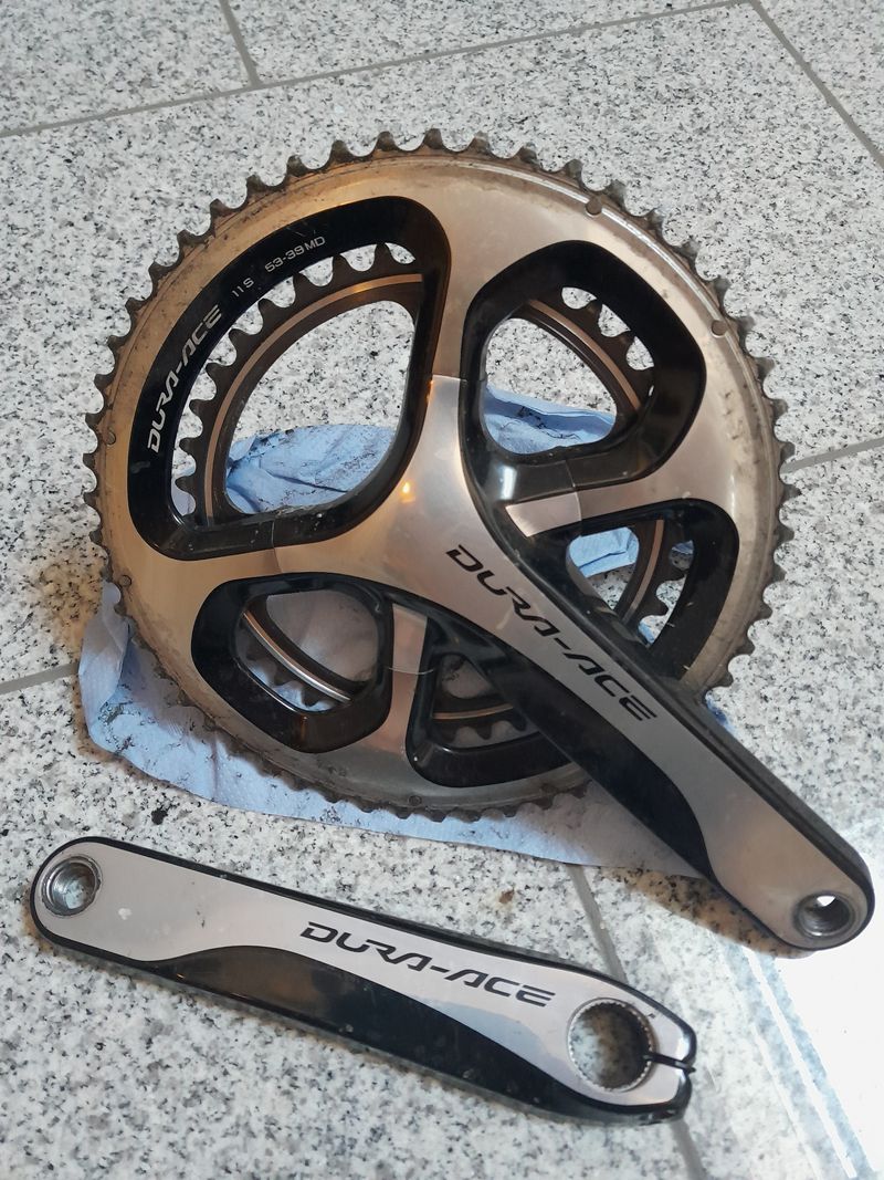 Brugt Shimano Dura Ace FC 9000 Drivetrain & Pedals