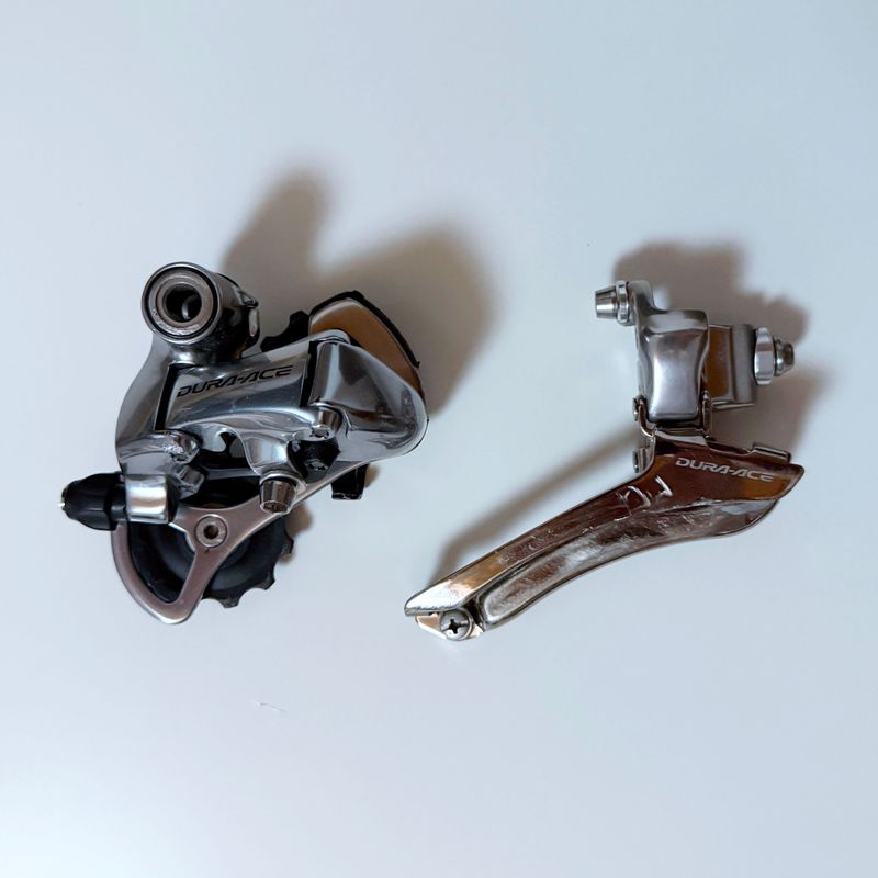 Used Shimano Dura-Ace RD-7800 + FD-7800 Drivetrain & Pedals