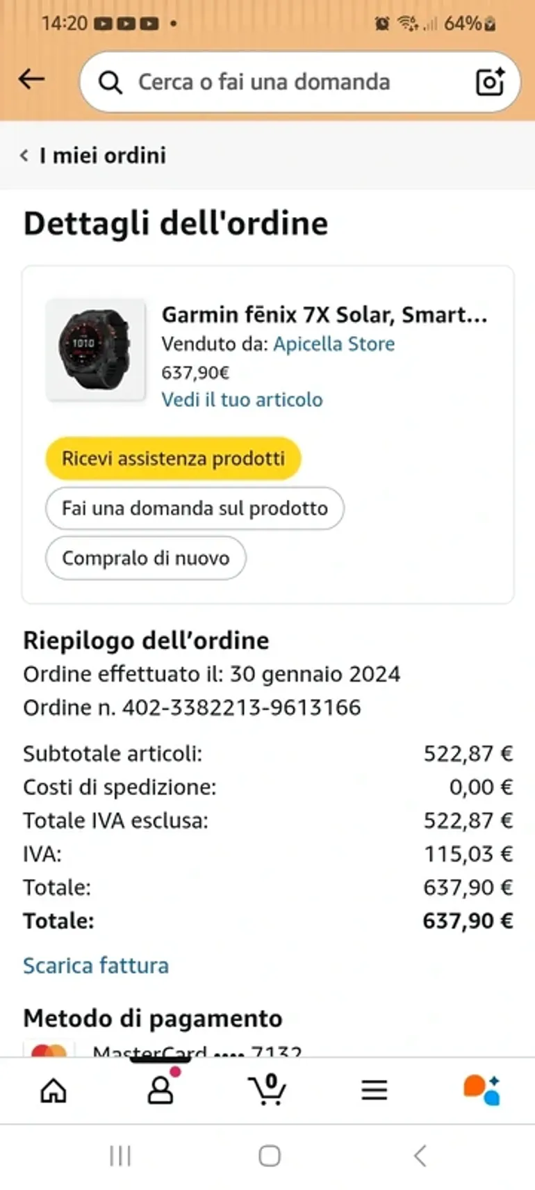 Tweedehands Garmin FENIX 7X Solar bike — afbeelding 6 van 7
