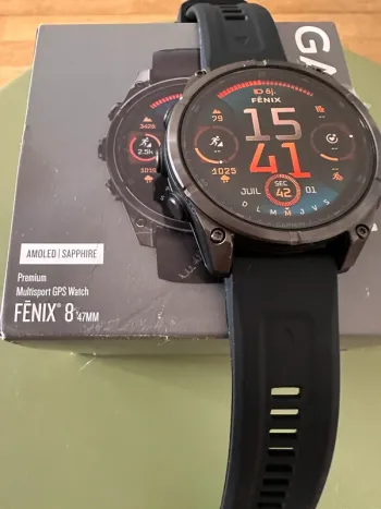 Used Premium Fenix 8 AMOLED Sapphire Titanium 47 mm bike — image 4 of 14